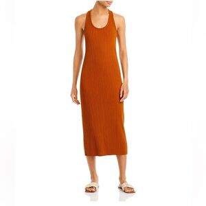 Vince‎ Ribbed Racerback Tank Dress Women's XXS in Amber Root